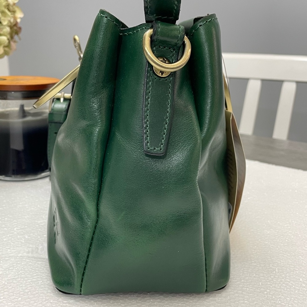 Patricia Nash Forest Green Leather Satchel - Picture 2 of 13